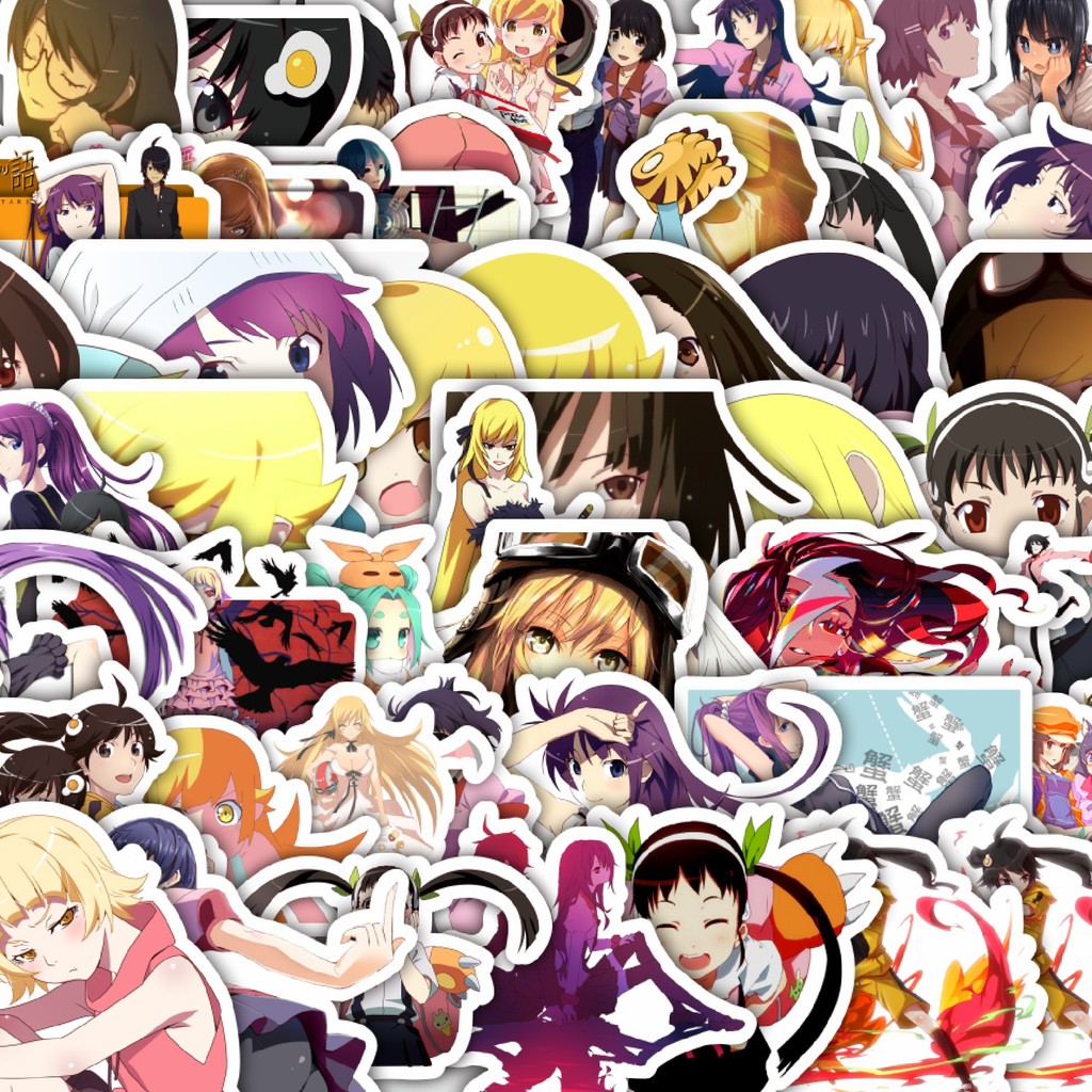 

Stiker Cutting Pack Stiker Game Series Monogatari Karakter Mix 4 Isi 100Pcs Series Aesthetic Lucu Keren Untuk Koper Bahan Vynil