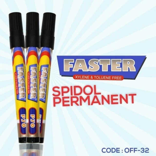 

hsw hsw TERMURAH !! SPIDOL FASTER PERMANENT P70 HITAM/BIRU x top top