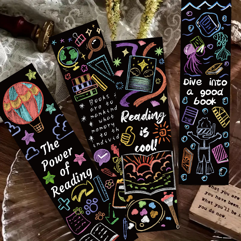 

30PCS Reading Bookmarks - Inspirational Quotes Designs Paper Reading Bookmarks - Creative Book Lovers, Decorative Book Clips