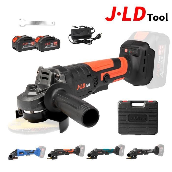 PROMO Berkah  JLD 88VF Gerinda Baterai Brushless 4Inch M10 Cordless Angle Grinder Mesin Gerinda Bate