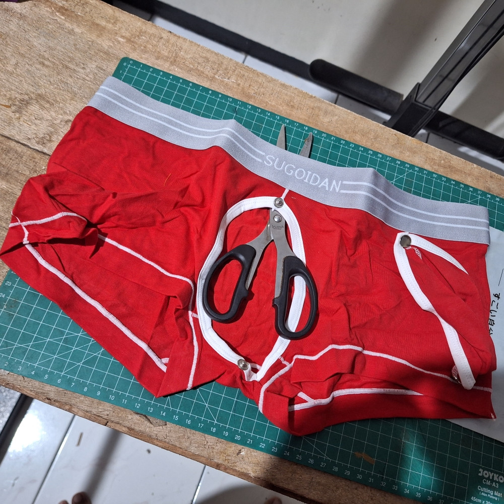 Celana Dalam Pria Boxer Pouch Crotchless Boxer Bolong Open Crotch Boxer Type 3