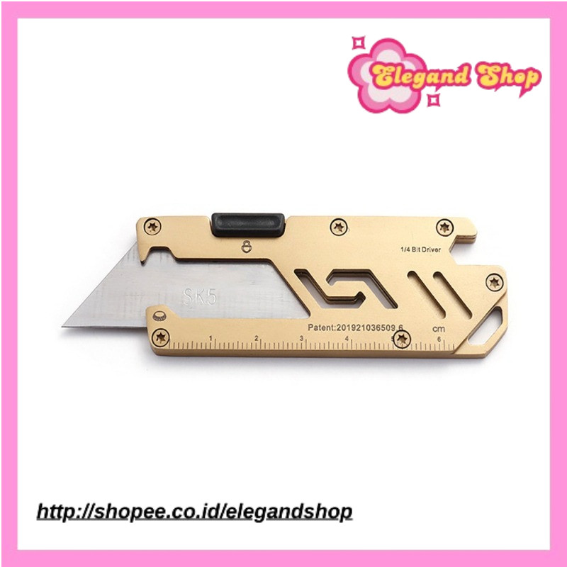 

SK5 Stainless Steel Utility Knife Multifunctional 5 In 1 Art Knife Household Box Paper Letter Cutter Carving Knife EDC Tool