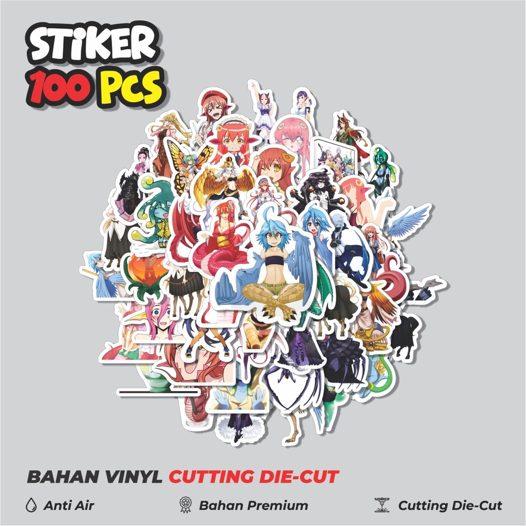 

Terbaru! 50 pcs Stiker Anime Series Monster Musume Karakter V2 Dekorasi Lucu Kreatif untuk Notebook, Skateboard, HP