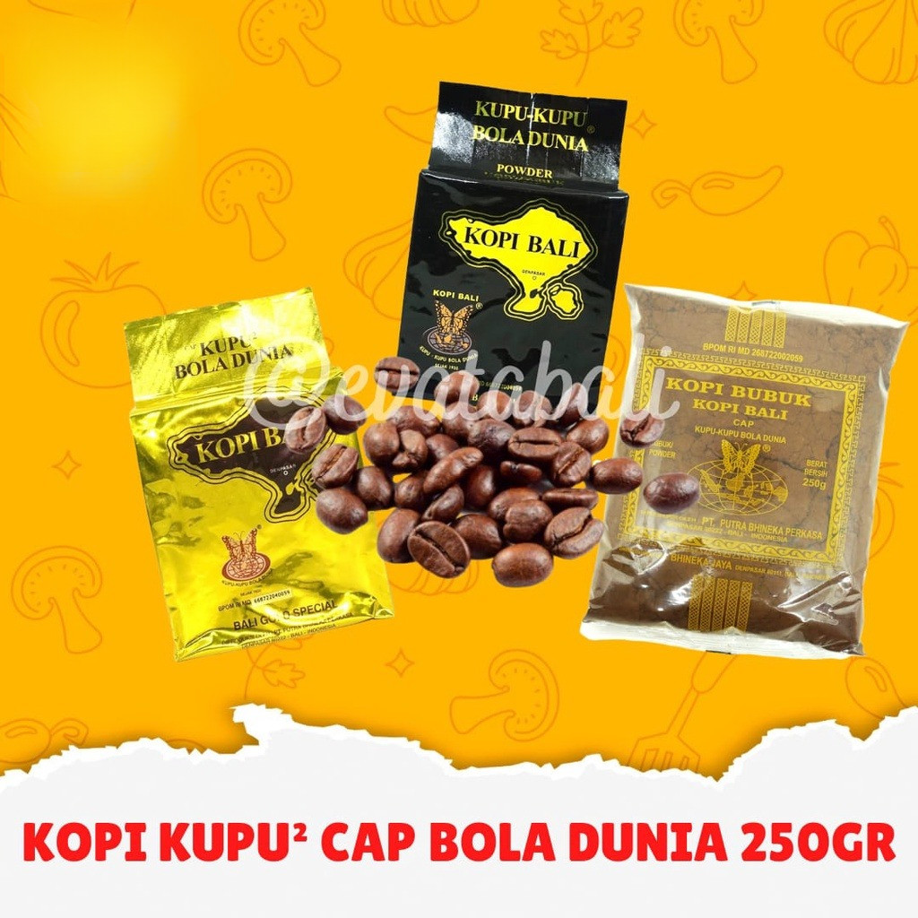 

Ready Kopi Bali Cap Kupu Kupu Bola Dunia 250g