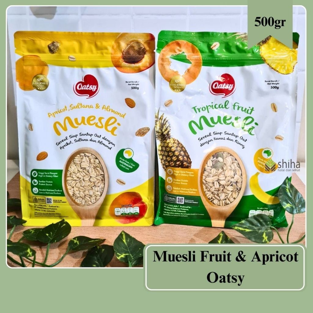

OATSY Muesli Apricot Sultana Almond 500g & OATSY Muesli Tropical Fruit 500g | Warungshiha