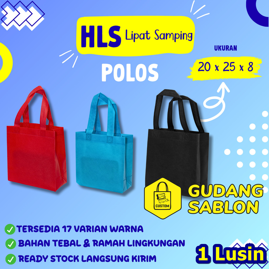 

1 Lusin (12pcs) HLS 20x25x8 cm spunbond goodie bag