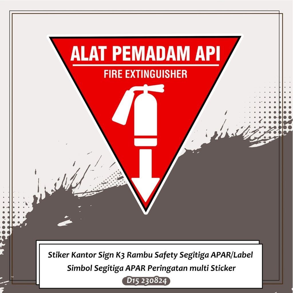 

Stikercker Kantor Sign K3 Rambu Safety Segitiga APAR/Label Simbol Segitiga APAR Peringatan multi Stiker