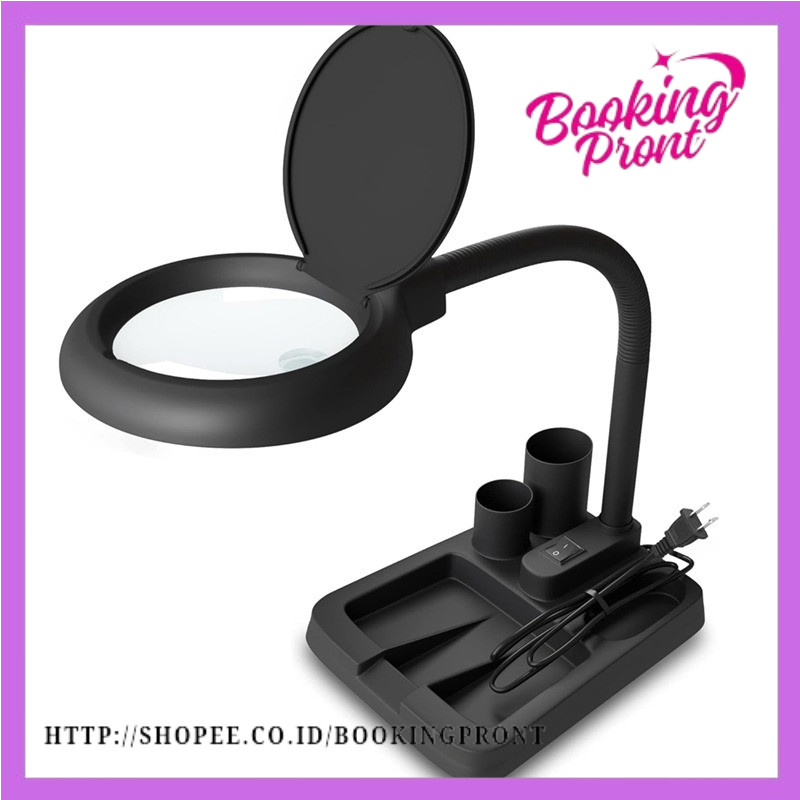 

5X 10X Magnifying Glass with 40 LED Light Illuminated High Vision Magnifier Lamp Table Lamp for Reading Close Work