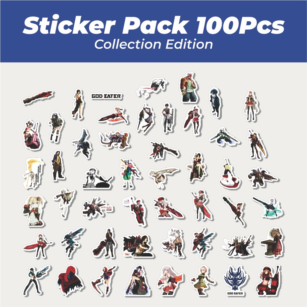 

Hot Stiker Game Series God Eater Karakter Mix 2 Lucu Anti Air Stikers Berperekat Waterproof Sticker Decal Buat Motor Helm Buku Journal Koper Casing HP Laptop Botol Minum