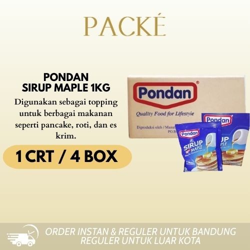 

Pondan Sirup Rasa Maple / Maple Flavoured Syrup 40 ml 1 CRT/4 BOX/48PCS