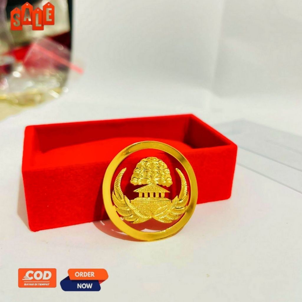 pin korpri lapis emas bulat magnet by fika acece