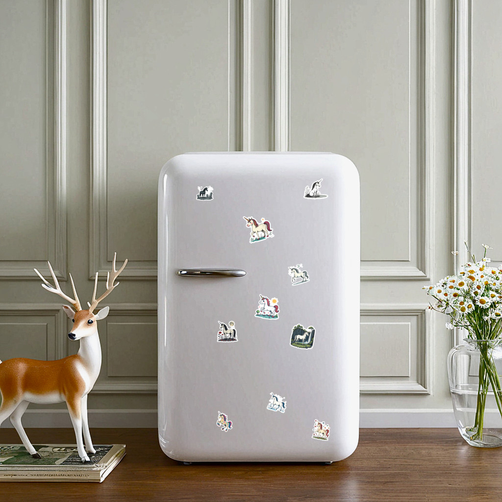 

35pcs-50pcs Decals 1.5-2.17 inches Fantasy Stickers Unicorn Stickers Whimsical Stickers for DIY Luggage Instrument Decoration