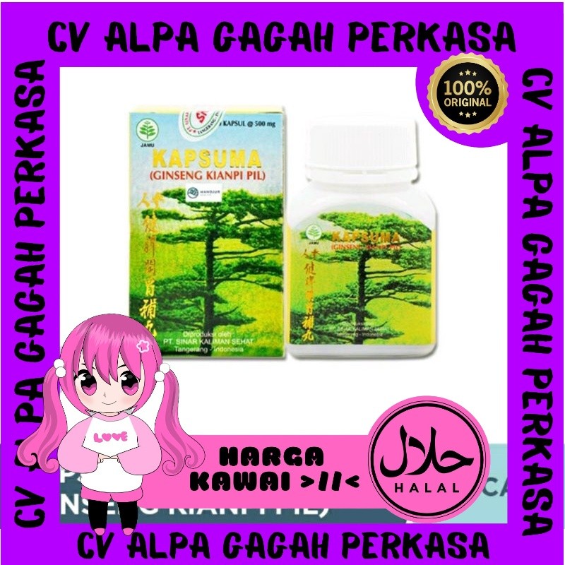 Alpaa Store - kapsuma ginseng kianpi pil/ ORI 60 Kapsul/ Penambah Nafsu Makan dan Berat Badan