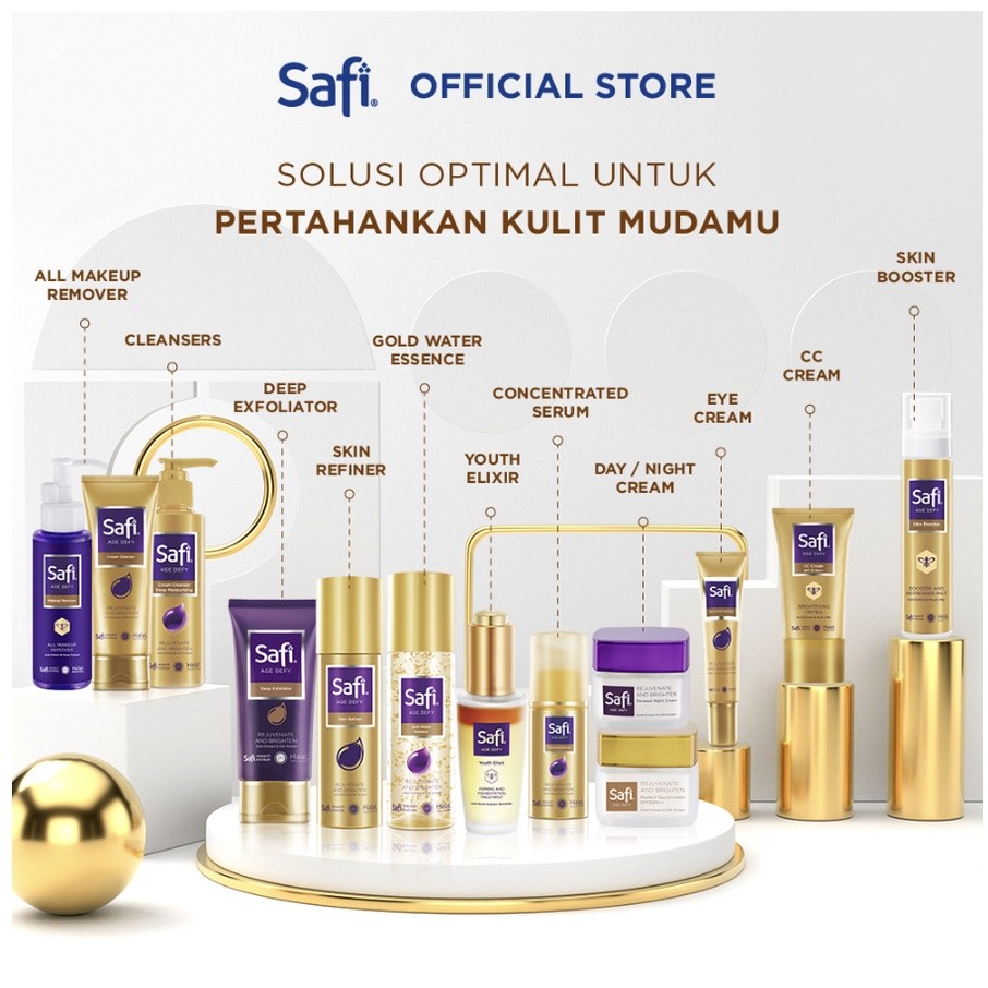 Safi Age Defy Anti Aging Series -  Cream Cleanser | Deep Exfoliator Face Scrub | Deep Moisturiser Pe