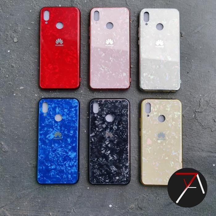 Huawei Nova3i Nova 3i Shiny Shell Diamond Glass Hard Case Cover Casing - Merah, Nova 3i