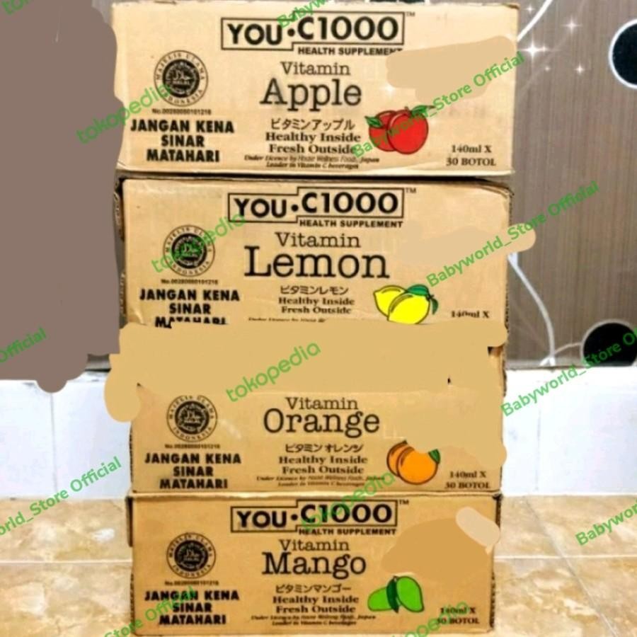 

You C 1000 Dus ( 30pcs ) Minuman Rasa Orange / Lemon / Mango / Apple