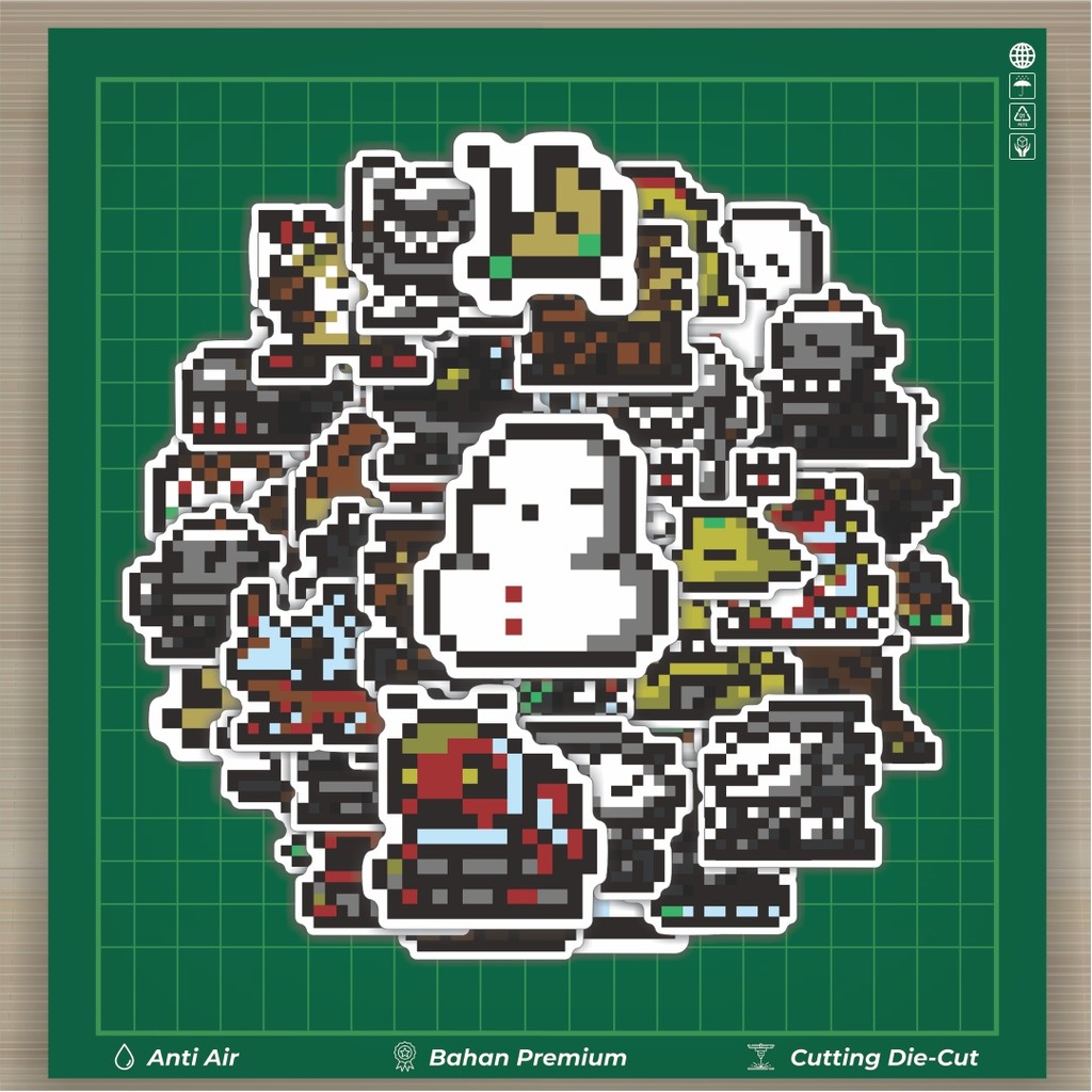 

HOT 50 PCS STIKER Stiker Pixel Digimon V46 Stiker Fashion Cars Decal Dingin Kartu Album Custom Vinyl Anti Air- Sticker Aesthetic Buku Journal Koper Casing HP Tablet Laptop Helm Motor Botol Minum