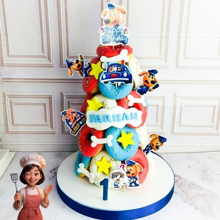

Donat ulang Tahun/Doant Birthday/Donat Tower tema Paw Patrol