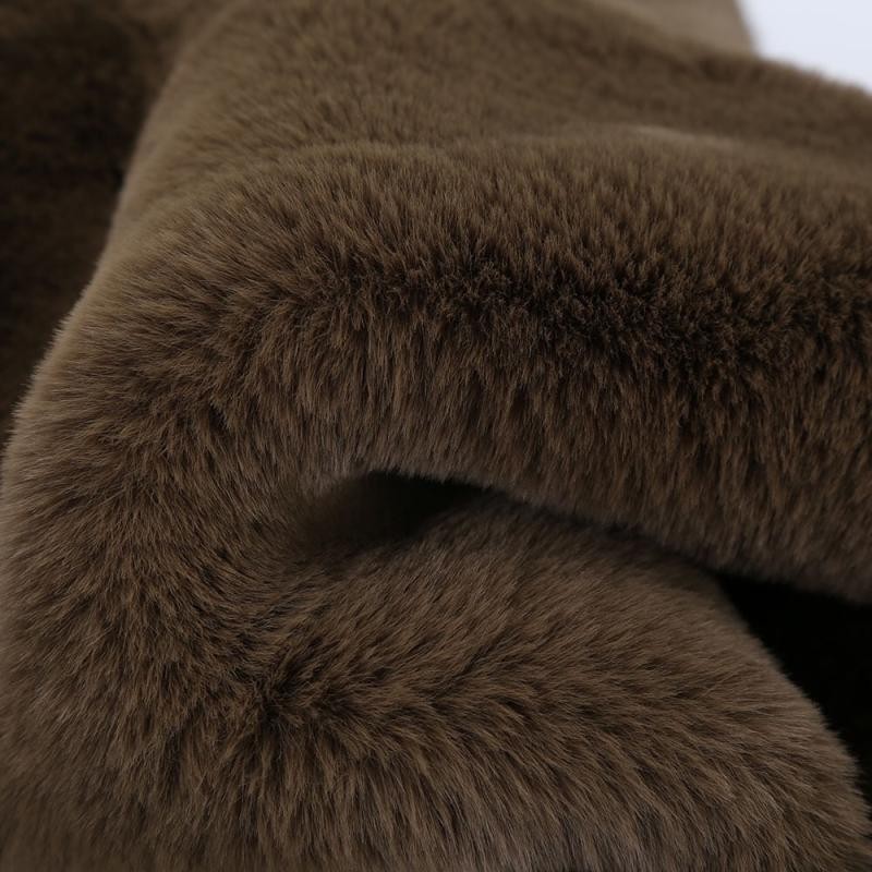 22mm Fine Hair Length 1400g/m Thickened High-grade Imitation Rabbit Hair Cloth Fur Clothing Fabric D