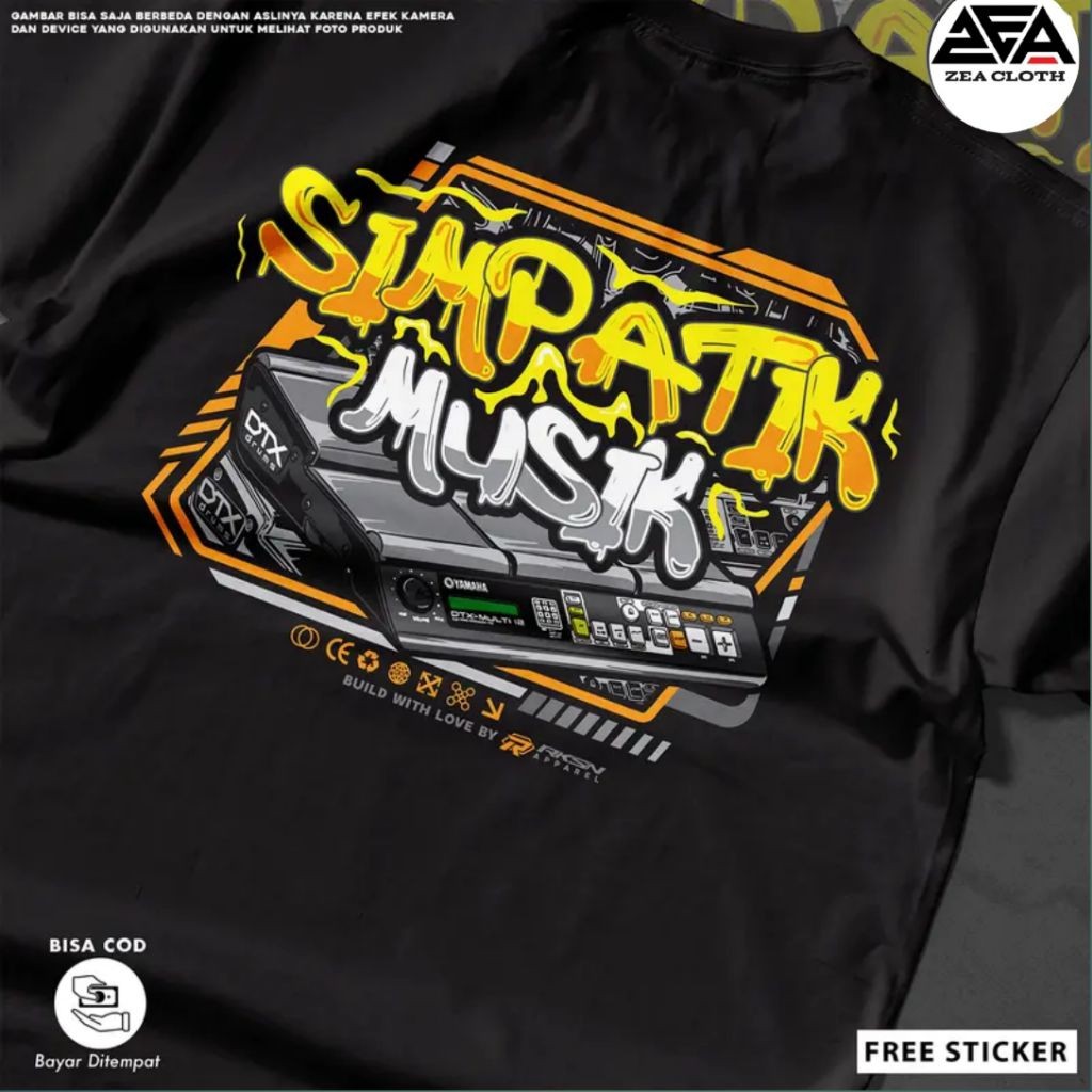 Kaos SIMPATIK MUSIK /Baju T-shirt Sound System Mahesa Simpatik Adella Ageng Combed 24s Premium