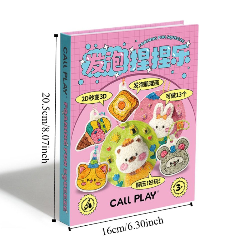 

With Easel DIY Puffy Paint Kit Puffy Effect Colorful Pens Drawing Pens Kit Sponge Texture Creative Design 3D Drawing Canvas