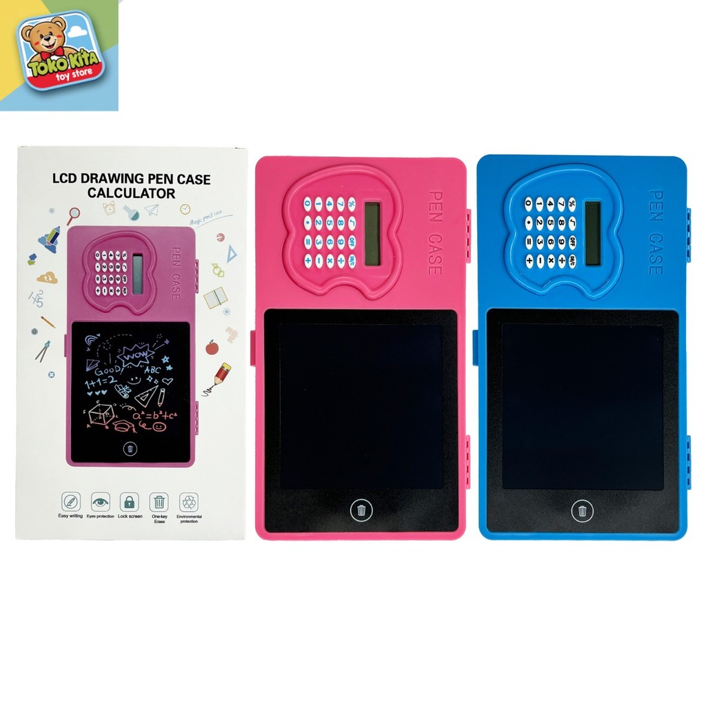 

Kotak Pensil Dan Papan Coret Kreatif Anak Drawing Box Dengan Kalkulator Digital