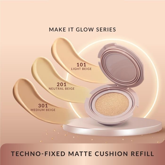Pixy Make It Glow Techno Fixed Matte Cushion | Foundation Cair - ( Refill) 101