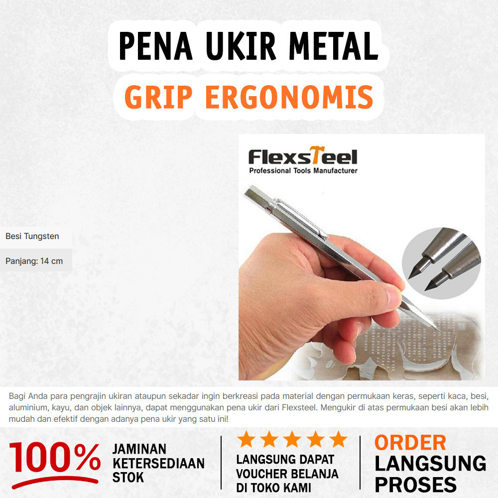 

Pena Ukir Metal Scriber Material Tungsten Carbide Tip (14.5 cm)