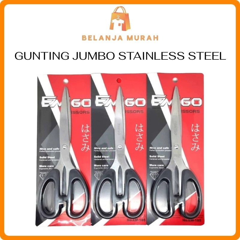 

BEM - ATK016 GUNTING EMIGO UKURAN JUMBO BAHAN STAINLESS STEEL EM-185 / GUNTING SERBGUNA / GUNTING MURAH / SCISSORS 20CM / GUNTING SUPER TAJAM