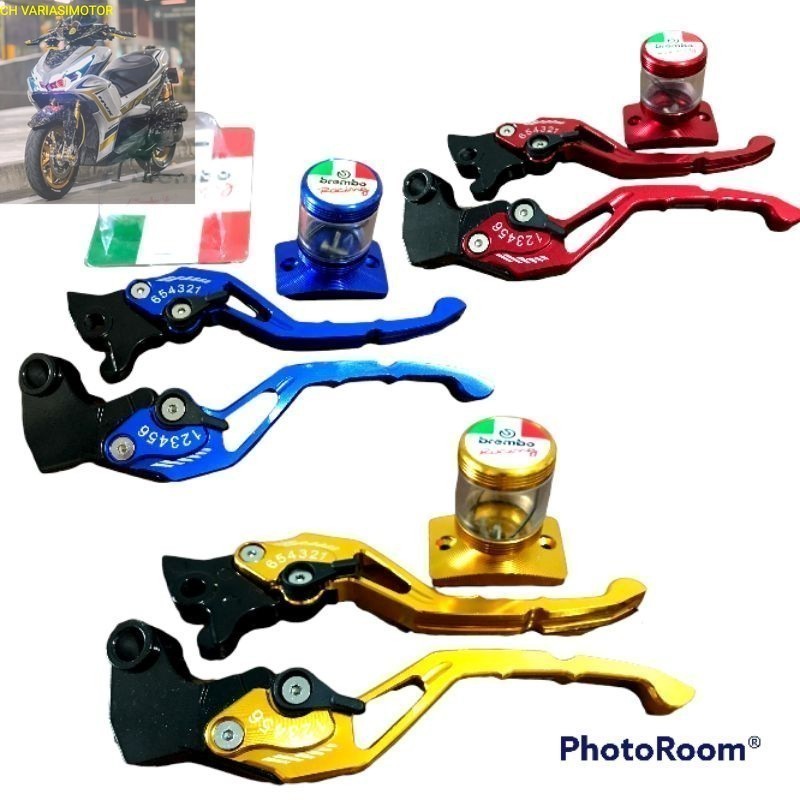Handle rem cnc plus tutup tabung master rem cnc variasi vixion rx king R15 new scorpio yamaha xabre