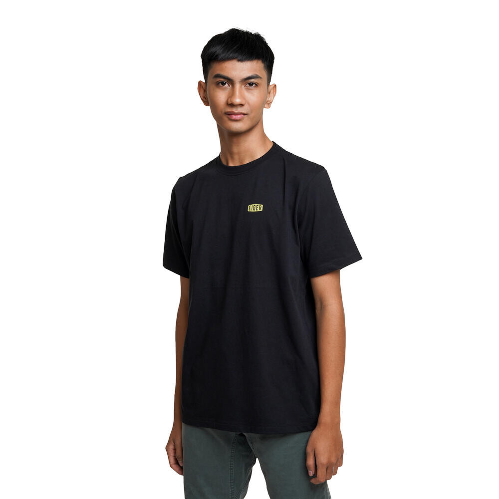 EIGER KAOS PRIA SAFAR LENGAN PENDEK - BLACK