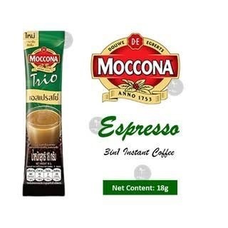 

Moccona Trio Instant Coffee Thailand Kopi Ecer Sachet - Classic/hitam