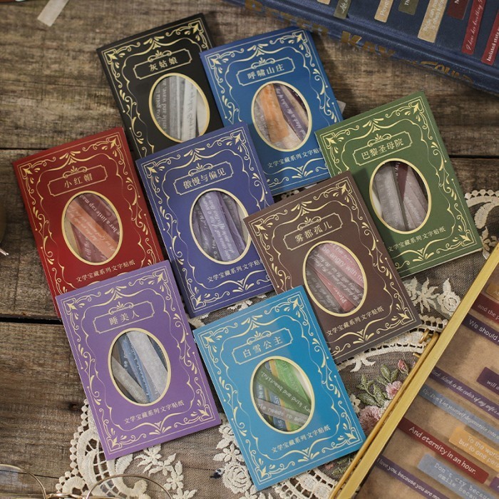 

60 Lembar / Pack Sticker Scrapbook Vintage QUOTES FAIRY EDITION Journal Stiker Words