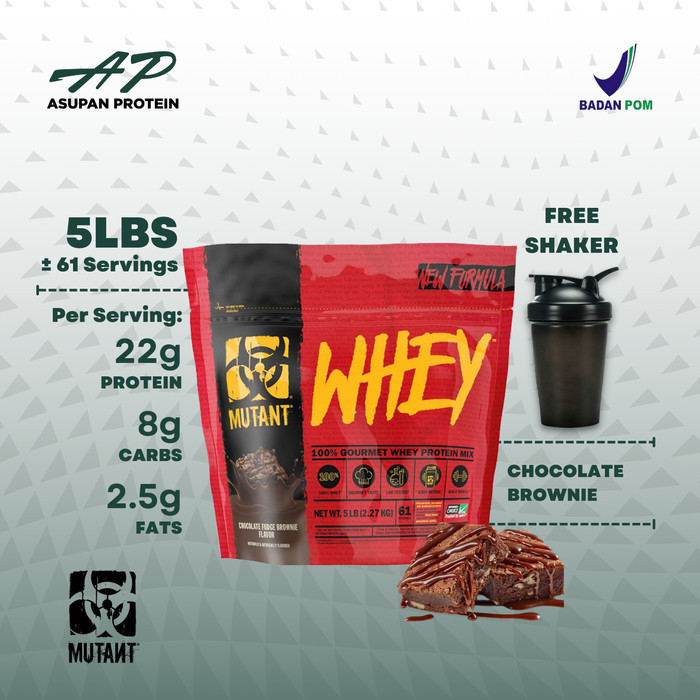 Whey Protein Mutant Whey 5 LBS 100% Gourmet Whey Protein Mix