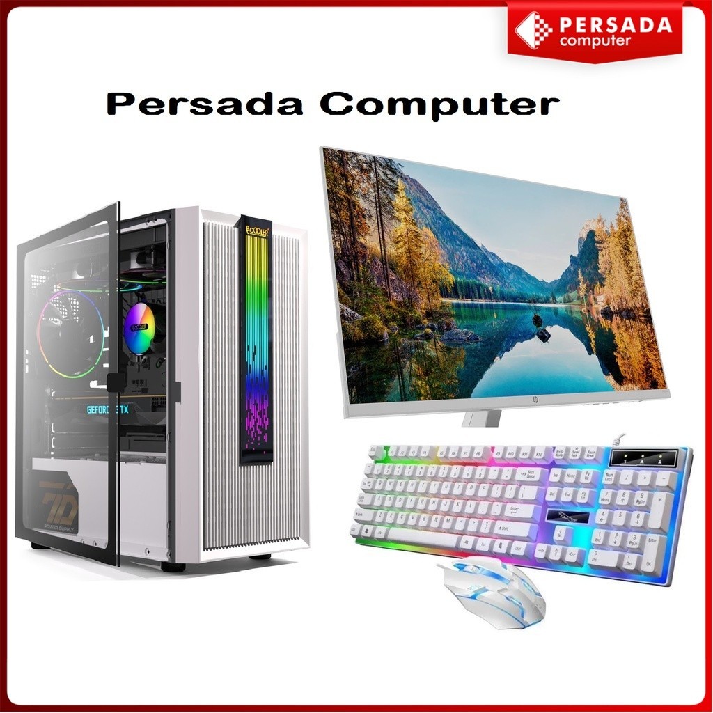 FullSet PC Gaming Core i3 10105F I VGA 4GB | 8GB I LED 27" I Wifi I DESAIN DAN GAMING