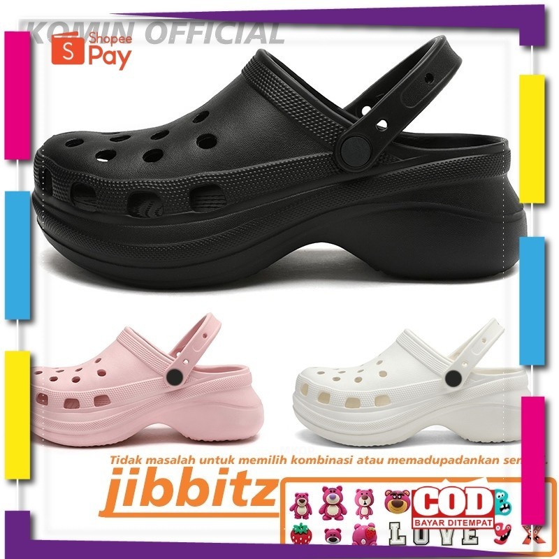 [PREMIUM ORIGINAL] [Bebas Ongkir] Komin Sendal Baim Wanita Import Sandal Wedges Wanita Slip On Sanda