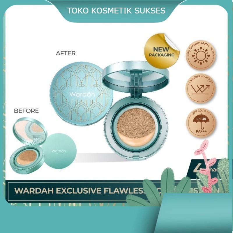 Wardah Exclusive Flawless Cover Cushion | cushion WARDAH