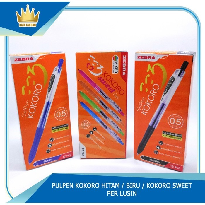 

promo ✨ -Pulpen Zebra Kokoro Hitam / Biru / Sweet Semi Gel - LUSIN - MIRAI HITAM