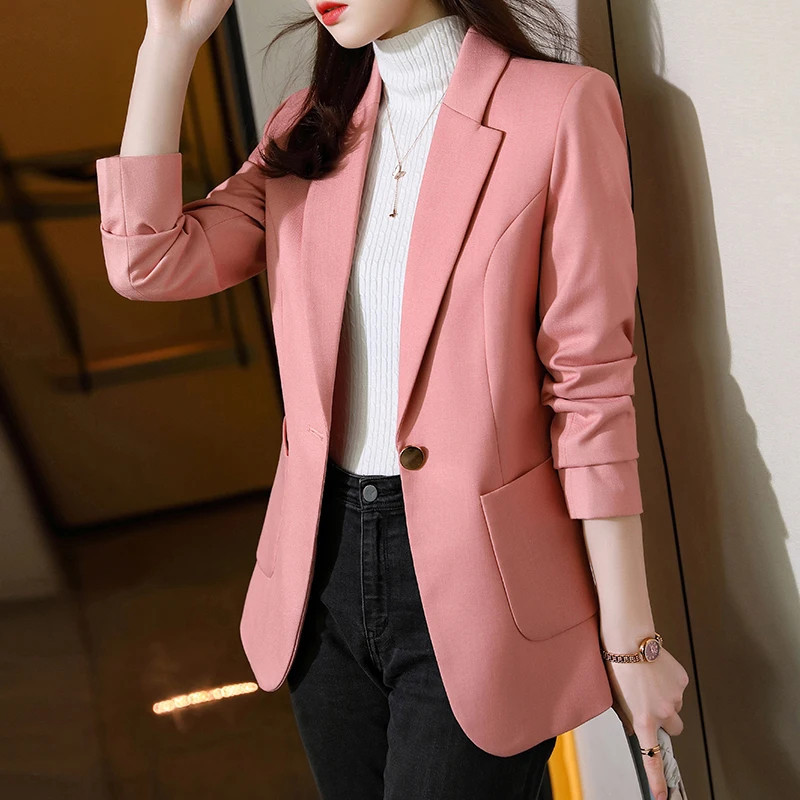 Jas Wanita Blazer Korean Style Panjang Kekinian Elegan Premium Formal Outfit Cewek Slimfit Berhijab 