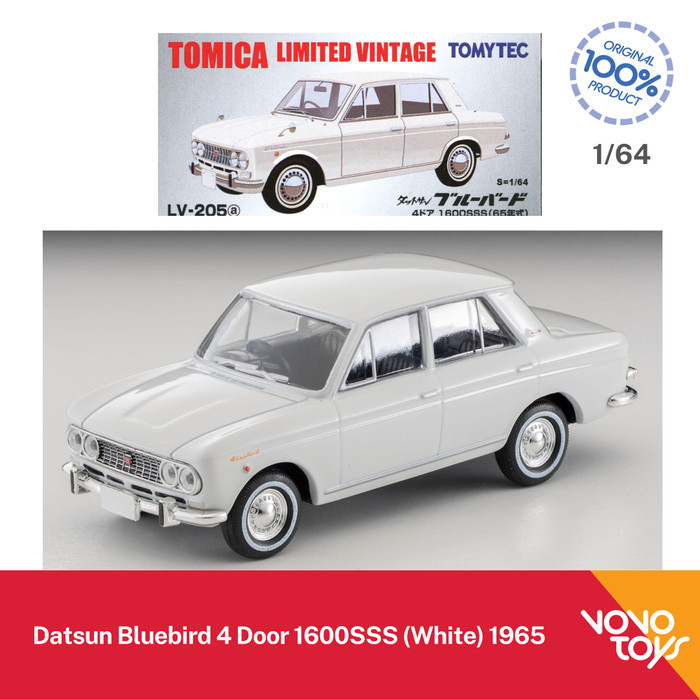 AR2158 Tomica Limited Vintage TLV-205a Datsun Bluebird 4 Door 1600SSS White