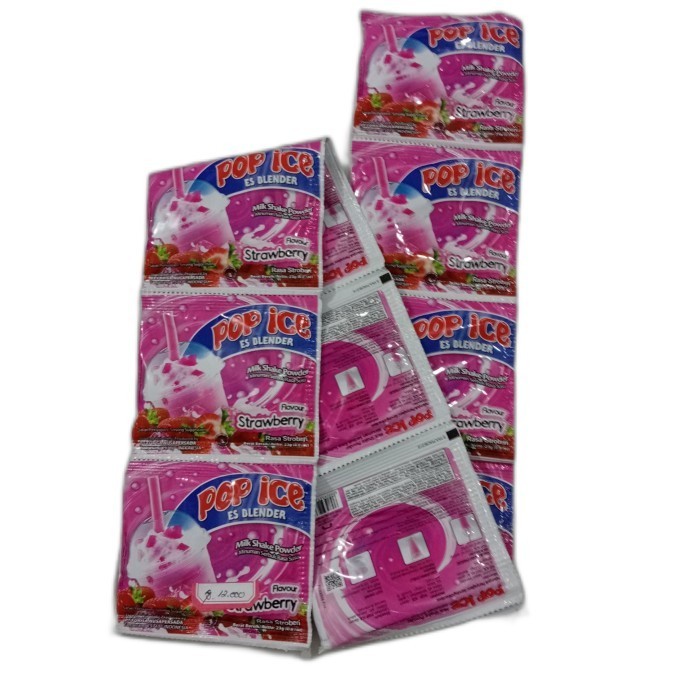 

Pop ice strawberry per renceng isi 10 pcs