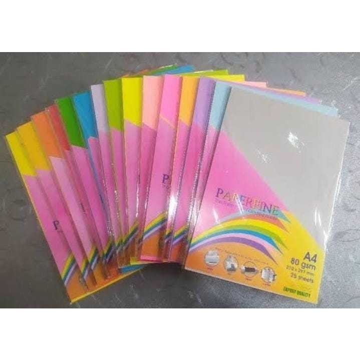 

Kertas HVS Warna Paperfine A4 80 Gram 25 Sheet