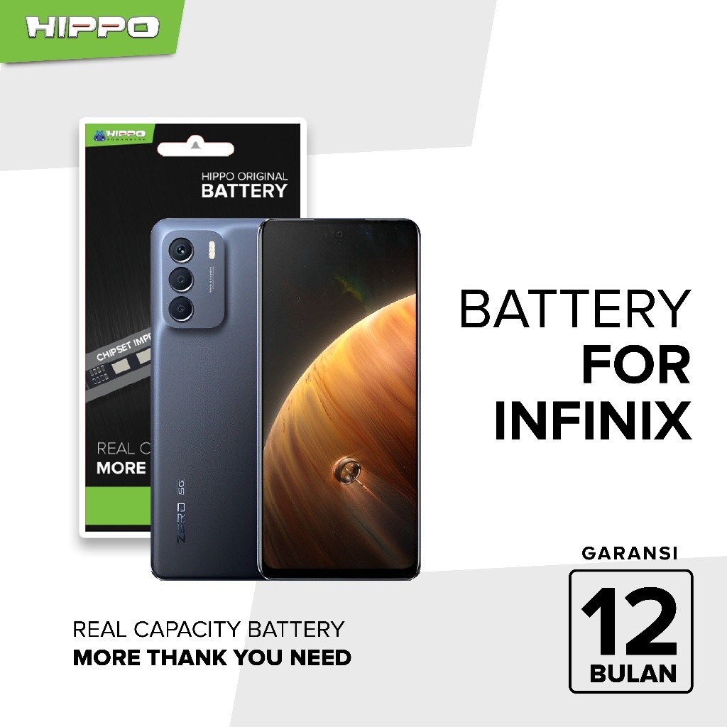 HIPPO Baterai Original ALL Type Infinix 100% Original Battery Batrai Batre Original Batere Premium (