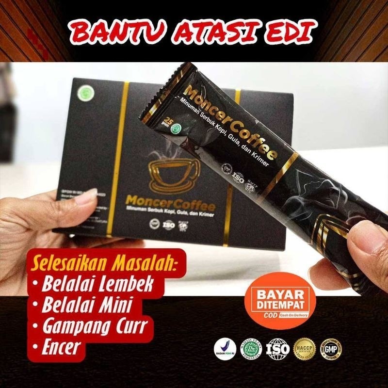 

MON•CER COFFEE HALAL - KOPI MON•CER Penambah Stamina Pria Dewasa Tanpa Efek Samping ORIGINAL BPOM