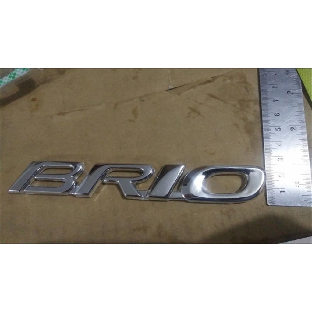 Emblem Logo Sticker Tempelan Tulisan Brio Panjang 17 cm