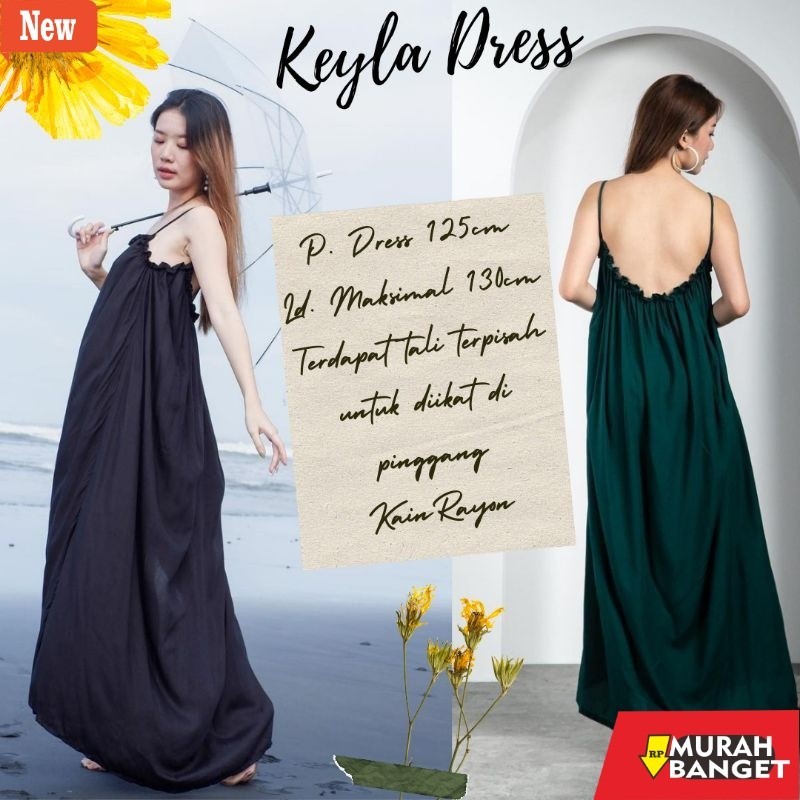 dress wanita kekinian Dress Panjang Backless Dress Dress Pantai Bali Long Dress Pantai Dres Panjang 