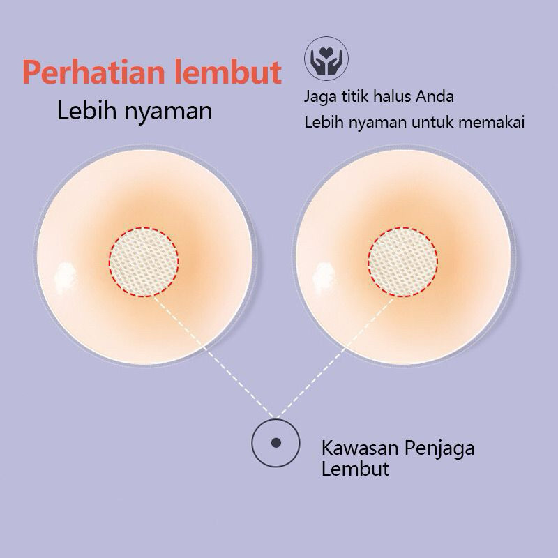 ACEH.OYU  Bra tempel silikon Penutup puting payudara Nipple cover washable Niple pad Invisible Bra p