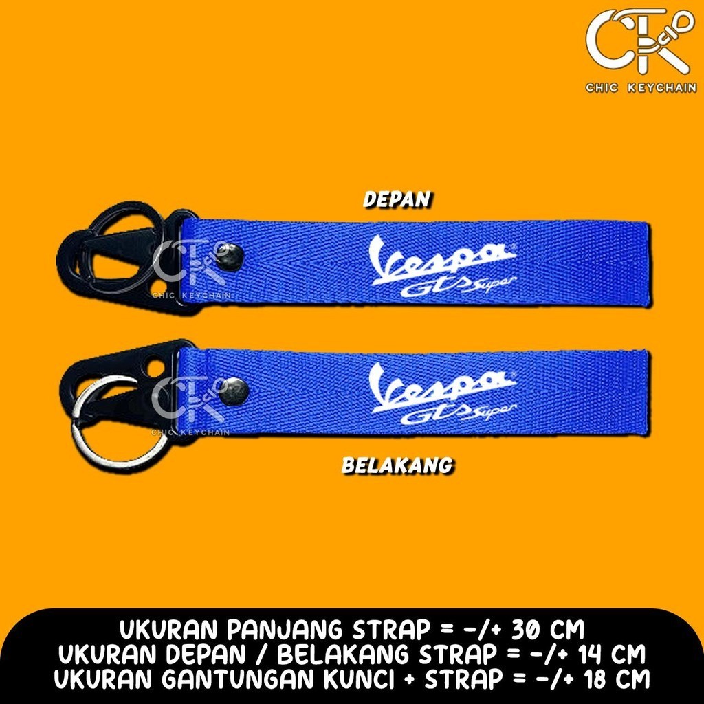ChicKeyChain Vespa Matic Old New GTS Super Gantungan Kunci Strap KeyChain Premium Motor