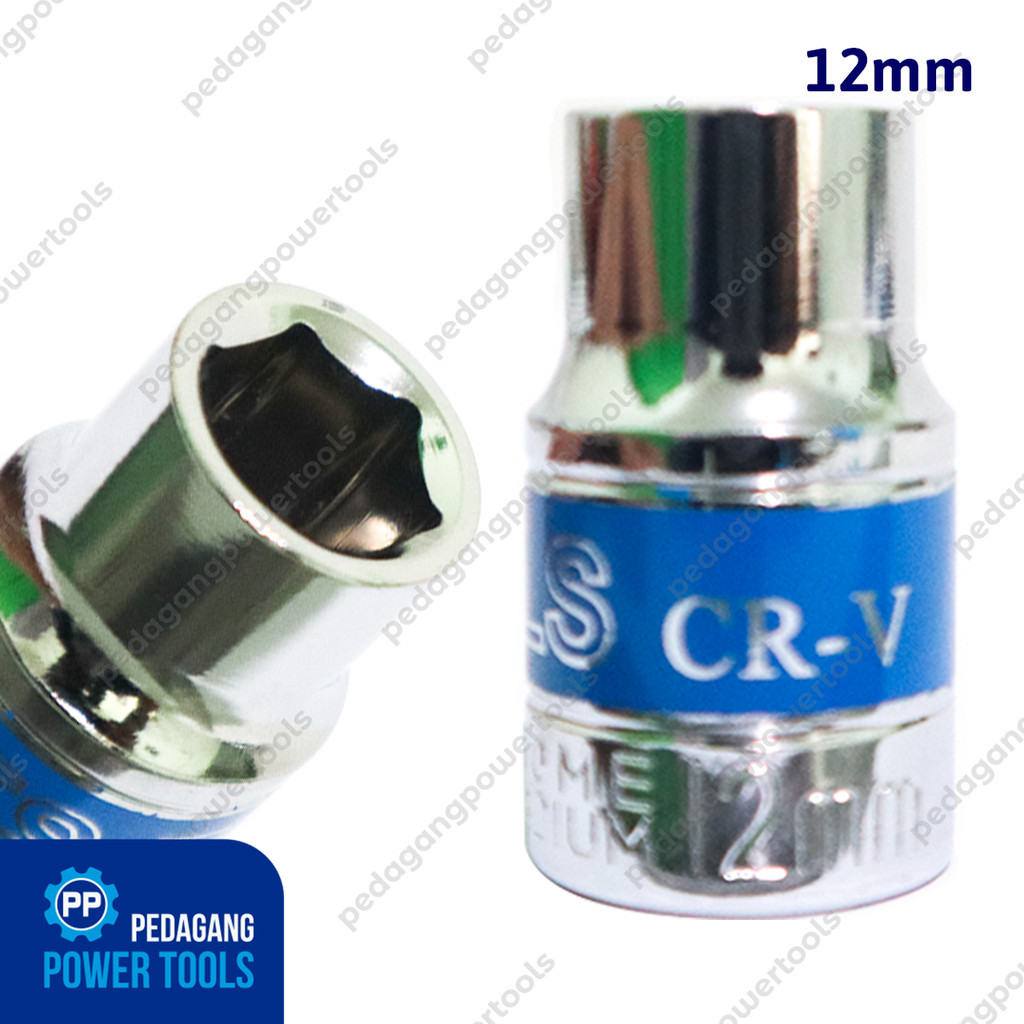 ATS Mata Sok 12 mm 6PT 1/2" Inch Anak Sock Segi 6 Kunci Shock Socket Wrench Hex