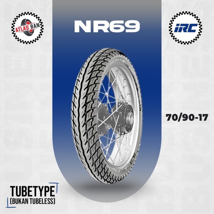 Ban Motor Bebek IRC NR69 70/90 Ring 17 Non Tubeless